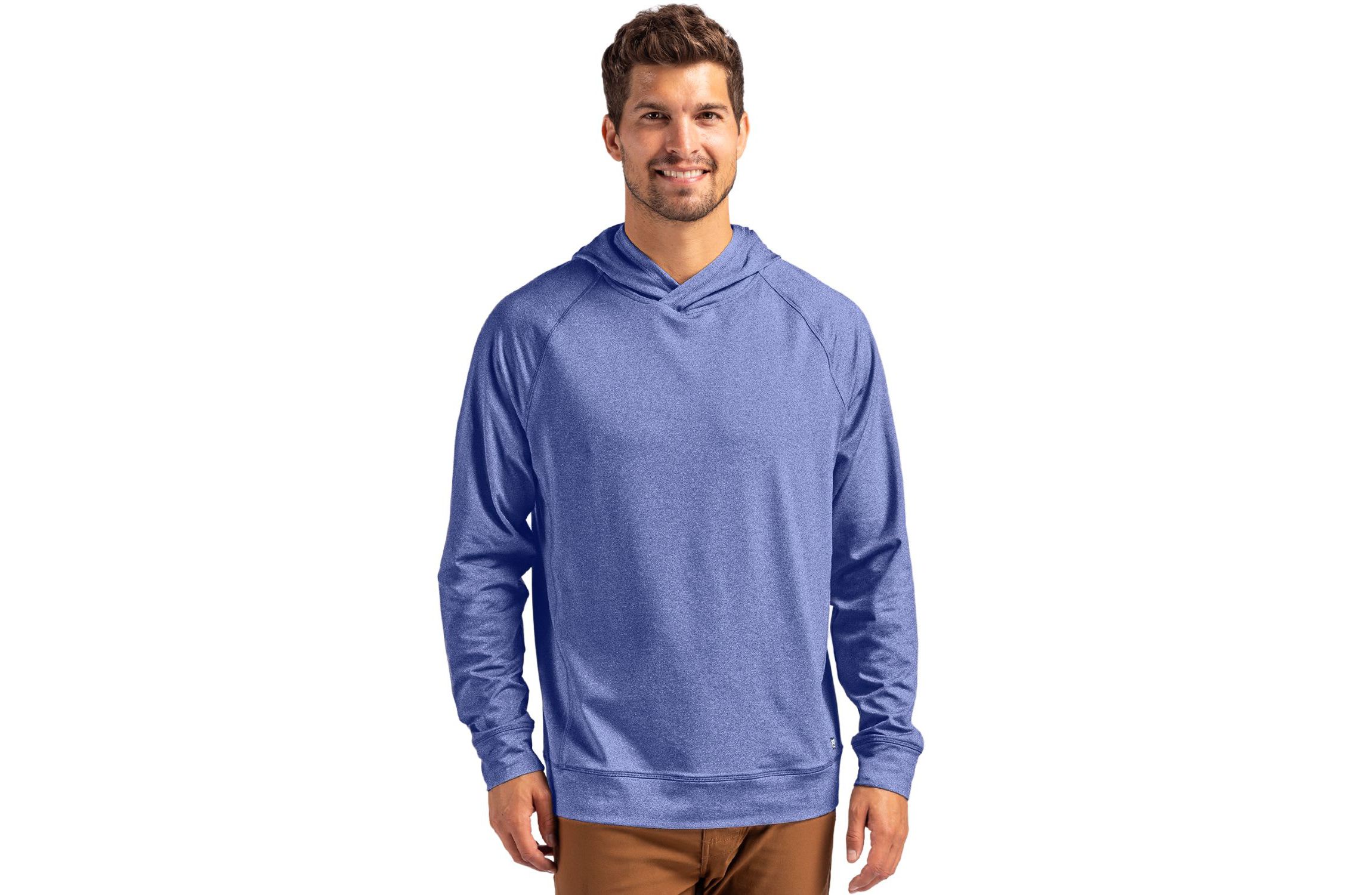 Cutter & Buck Adapt Knit Recycled Mens Heathered Hooded Pullover