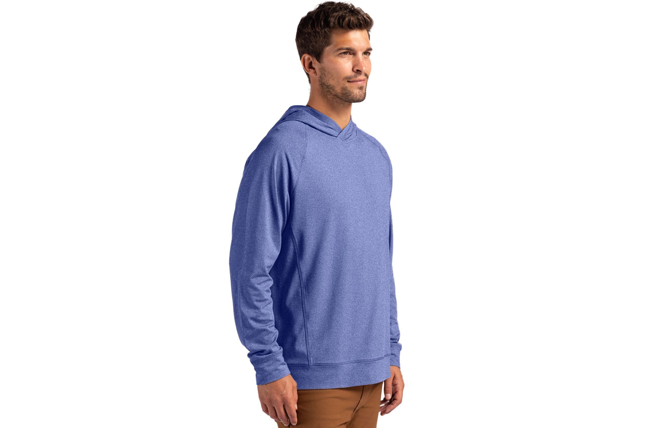 Cutter & Buck Adapt Knit Recycled Mens Heathered Hooded Pullover