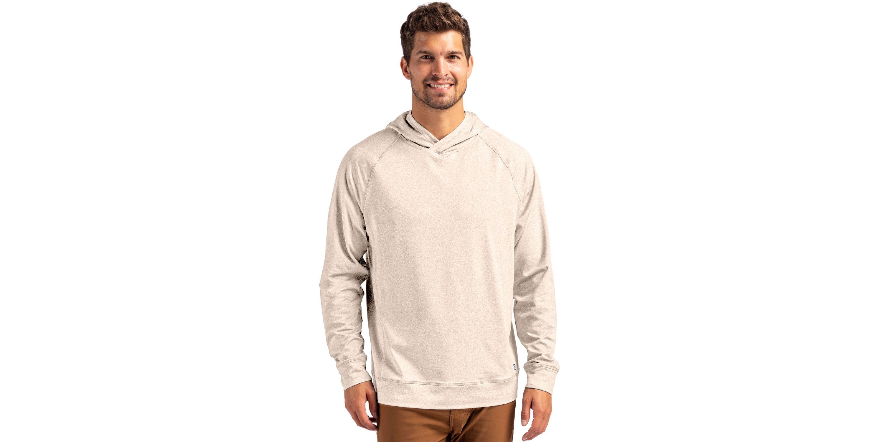Cutter & Buck Adapt Knit Recycled Mens Heathered Hooded Pullover