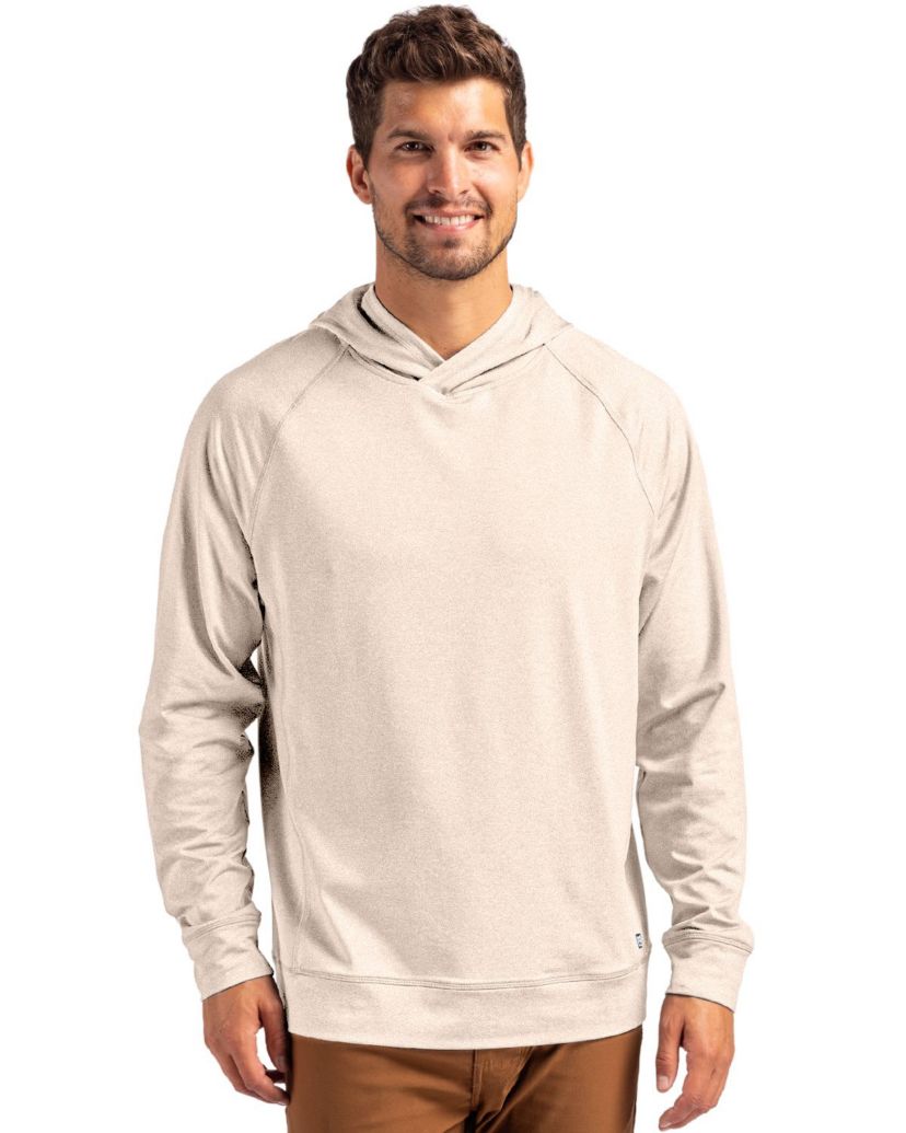 Cutter & Buck Adapt Knit Recycled Mens Heathered Hooded Pullover