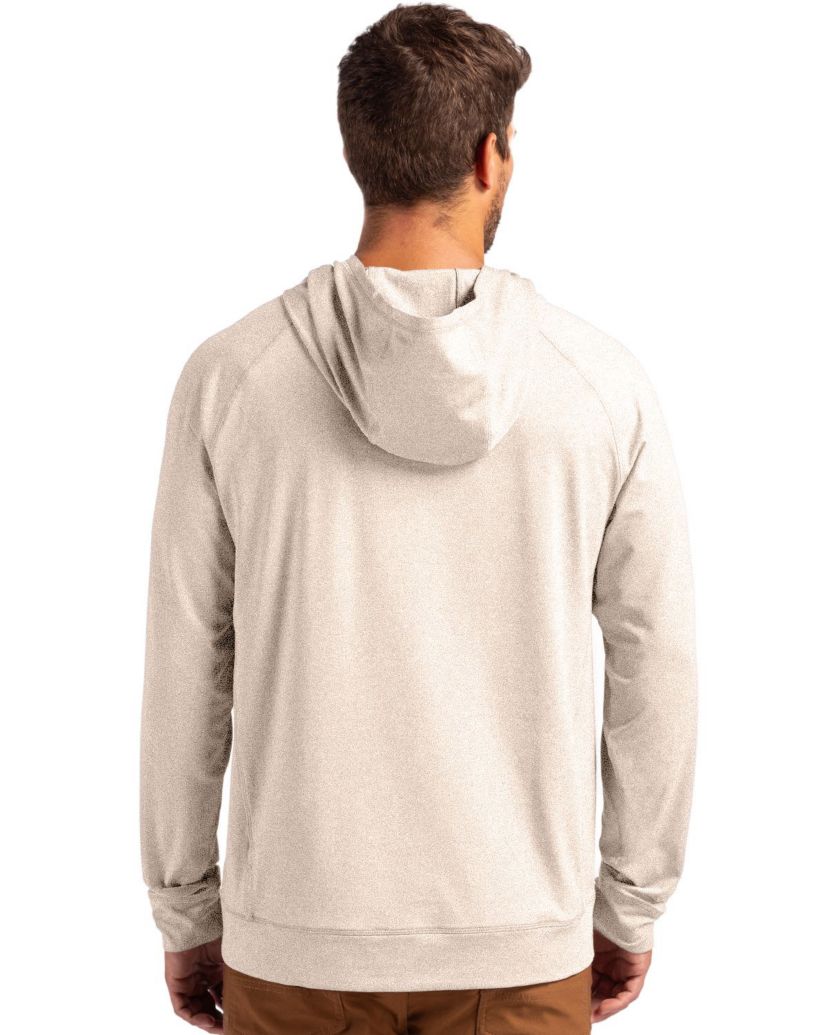 Cutter & Buck Adapt Knit Recycled Mens Heathered Hooded Pullover