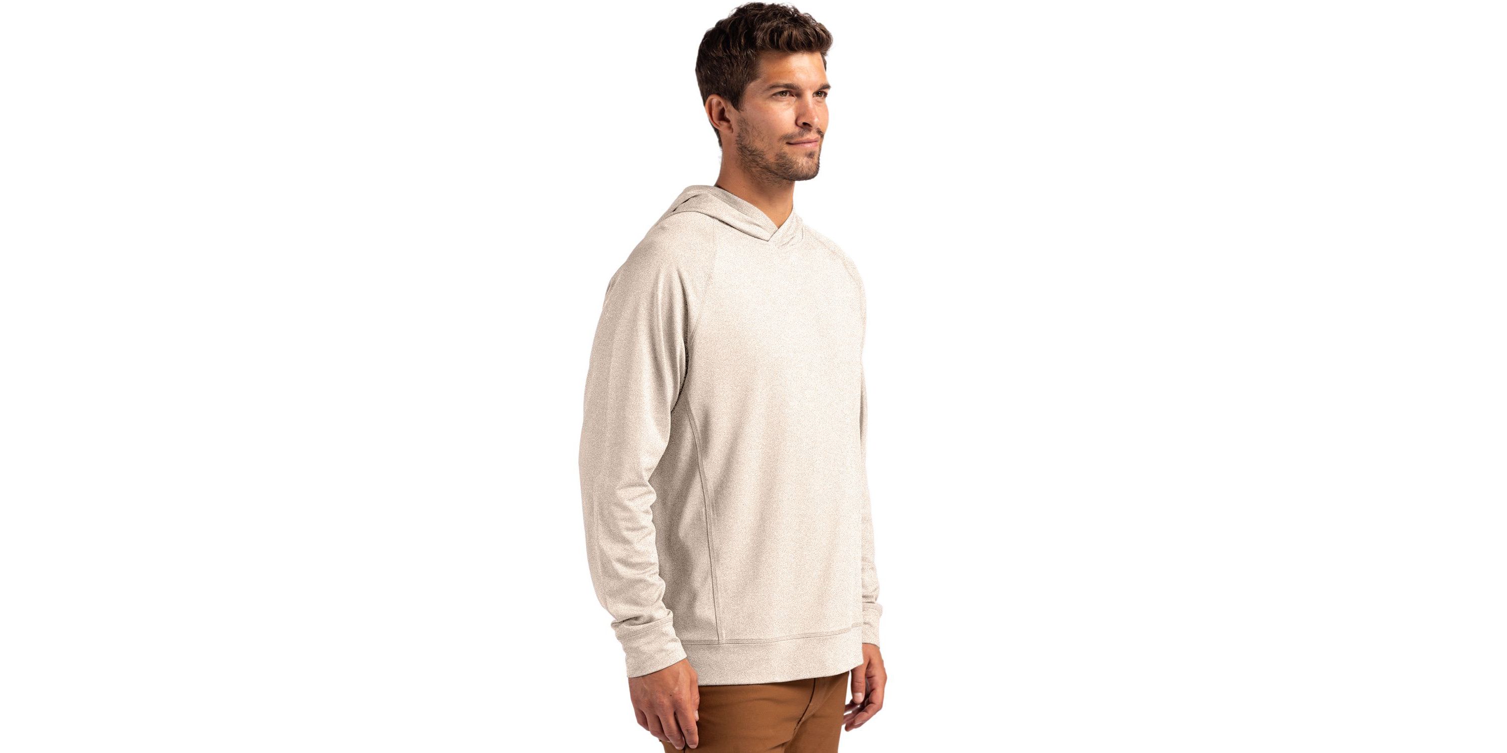 Cutter & Buck Adapt Knit Recycled Mens Heathered Hooded Pullover