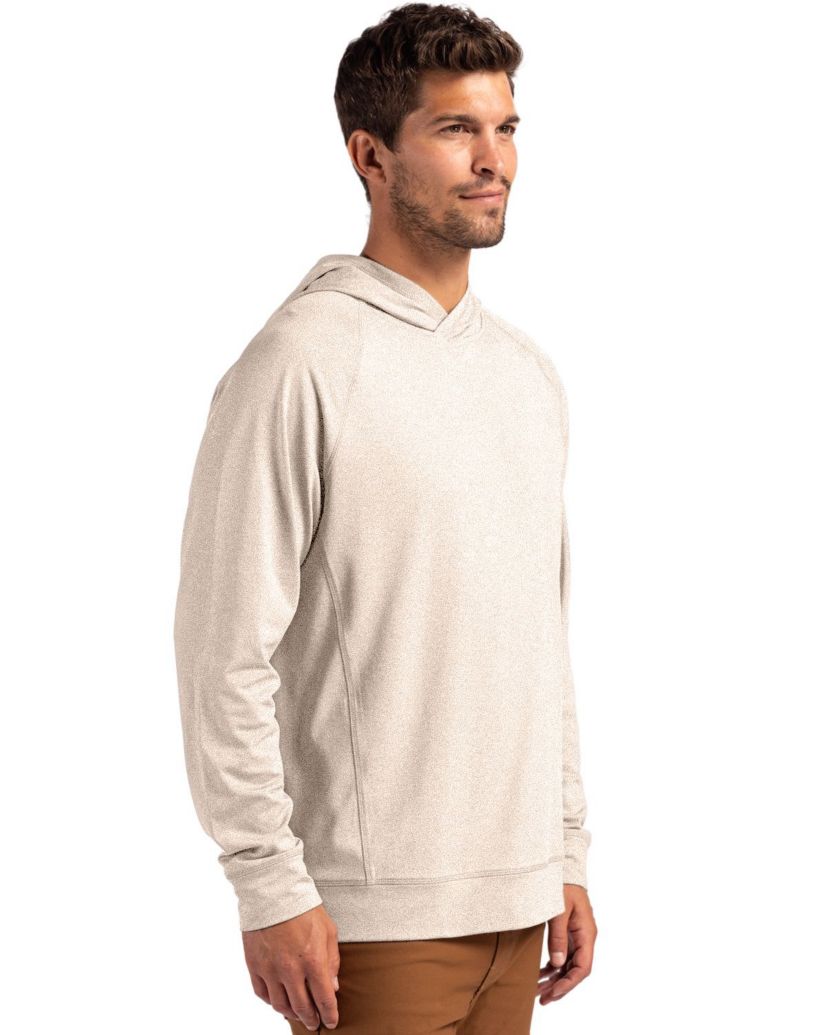 Cutter & Buck Adapt Knit Recycled Mens Heathered Hooded Pullover