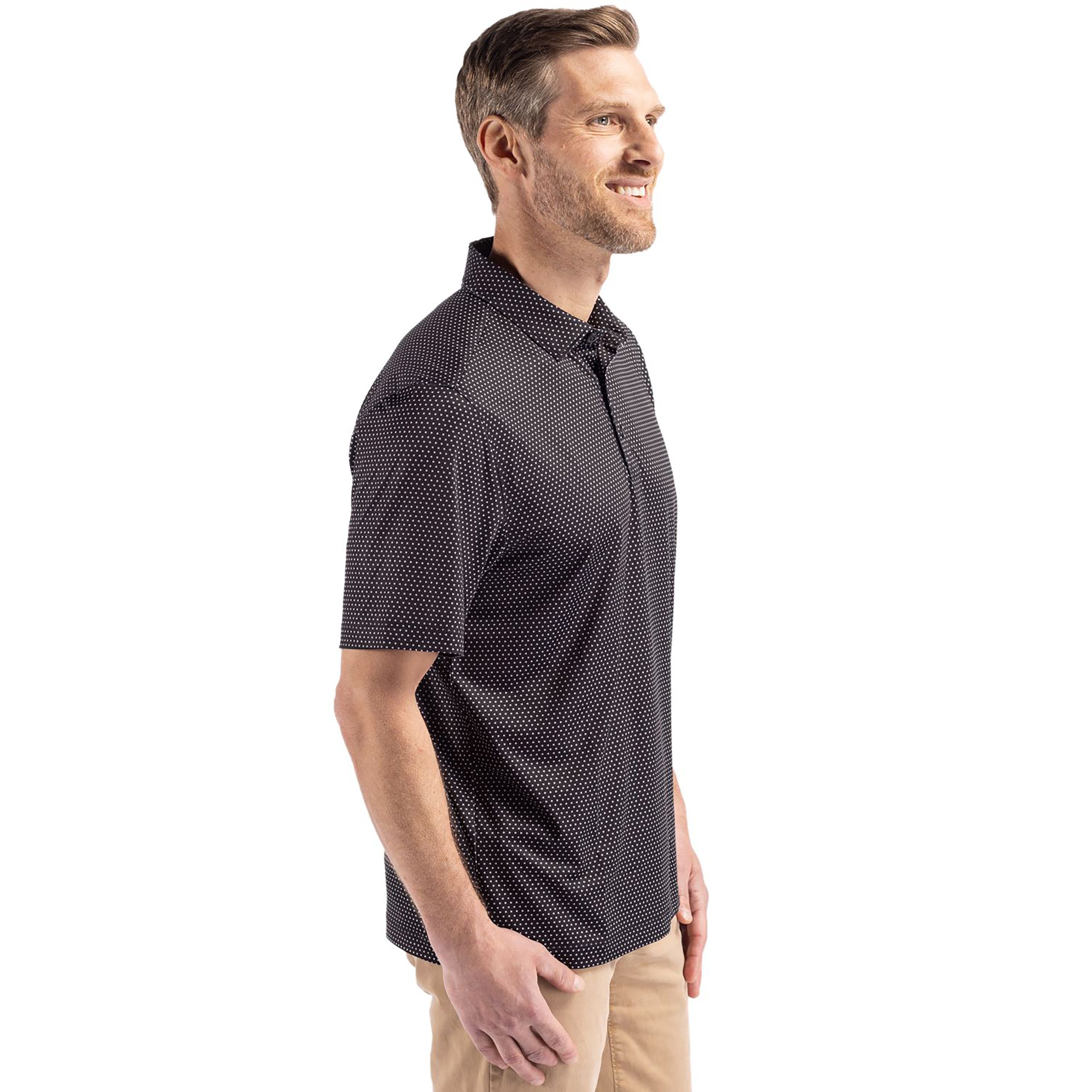 Cutter & Buck Pike Eco Shadow Check Print Recycled Mens Polo