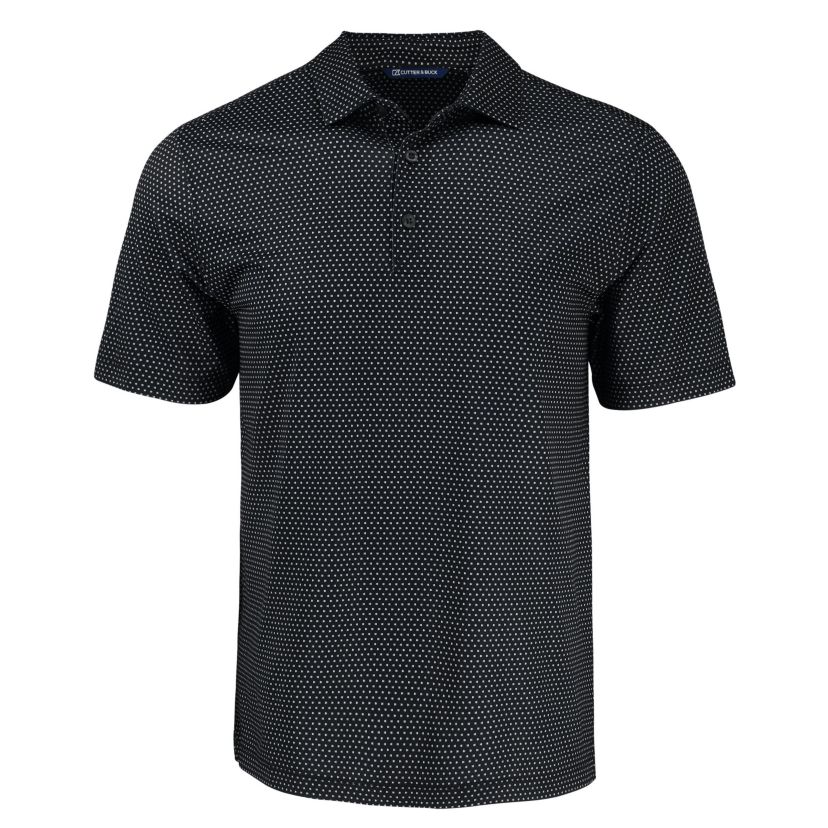 Cutter & Buck Pike Eco Shadow Check Print Recycled Mens Polo