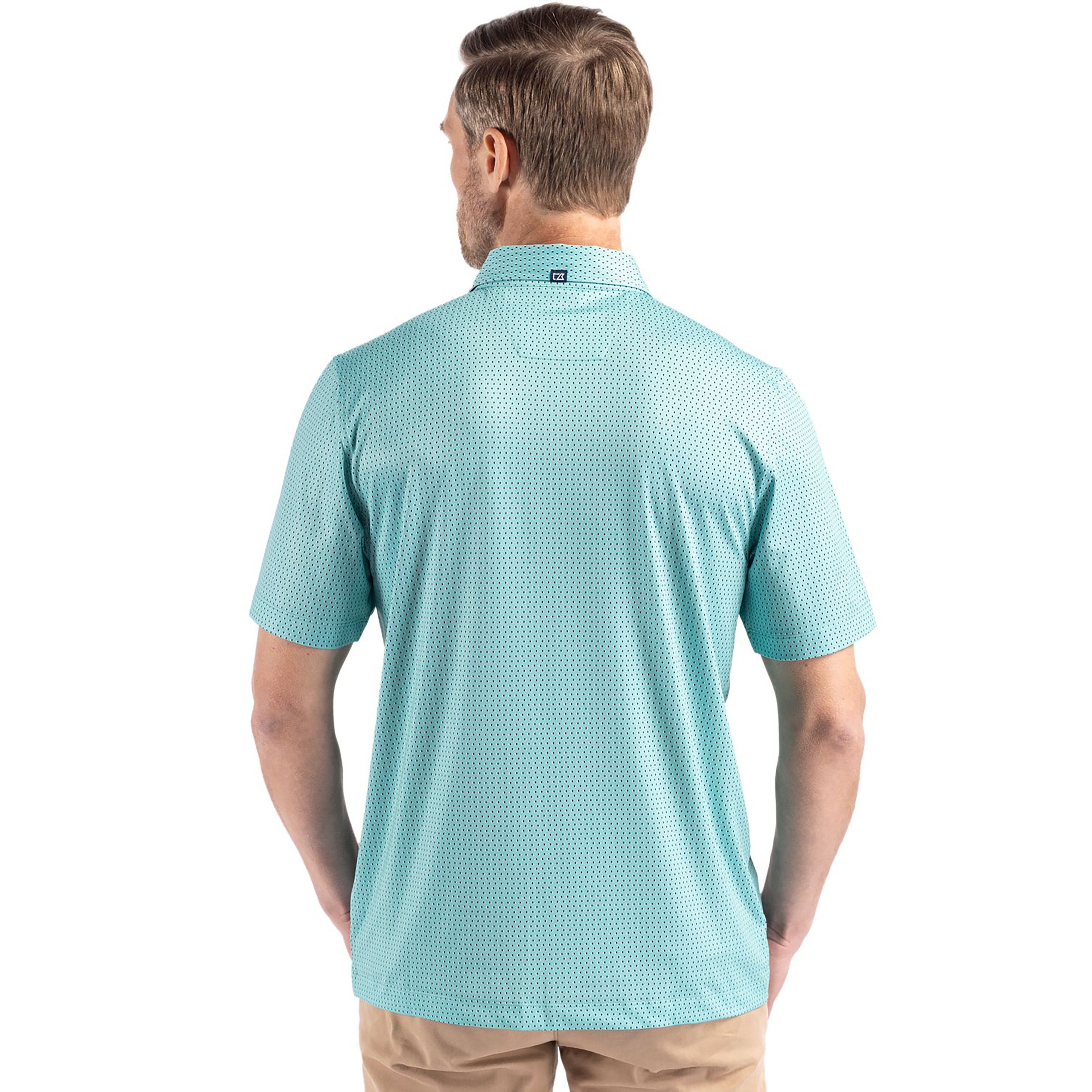 Cutter & Buck Pike Eco Shadow Check Print Recycled Mens Polo