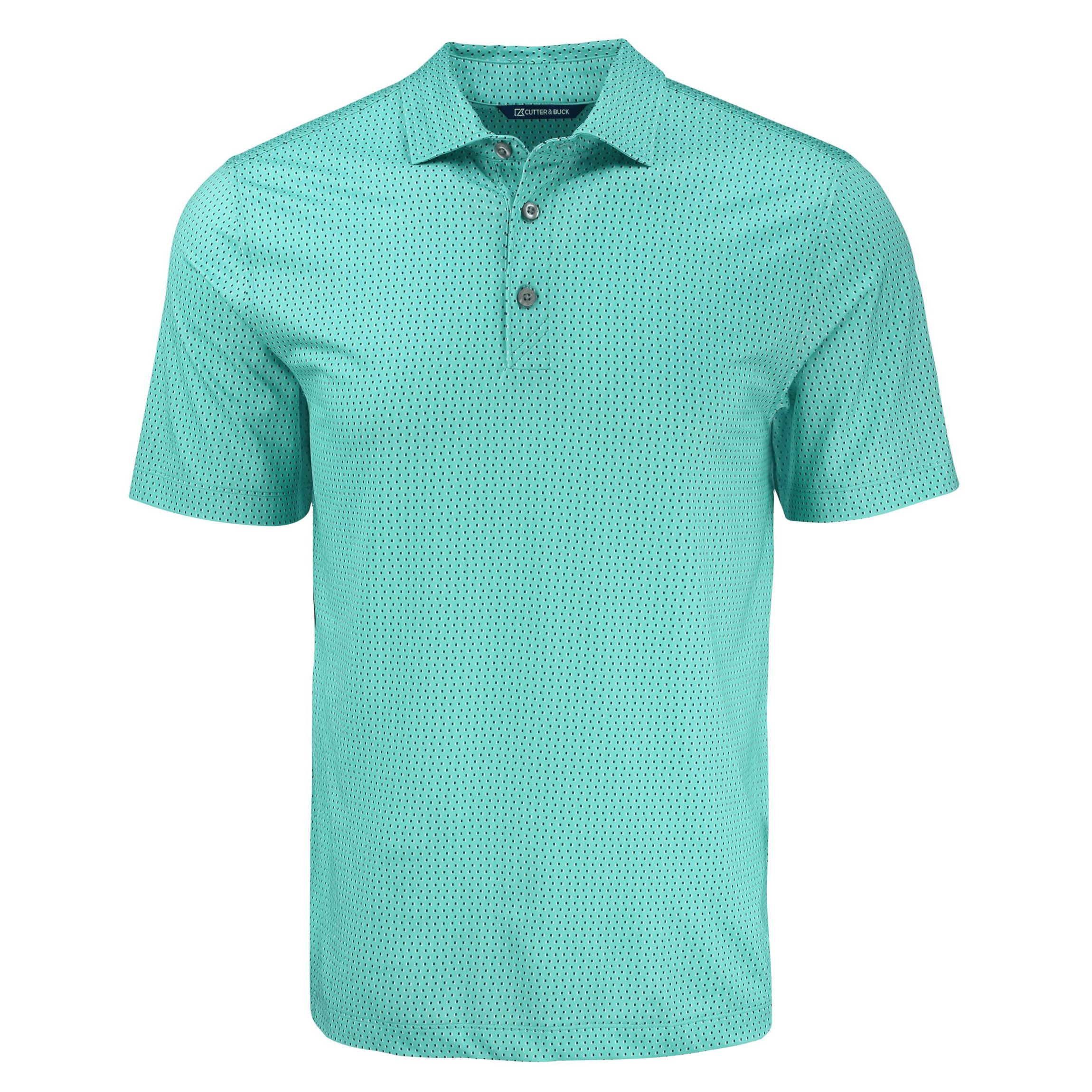 Cutter & Buck Pike Eco Shadow Check Print Recycled Mens Polo