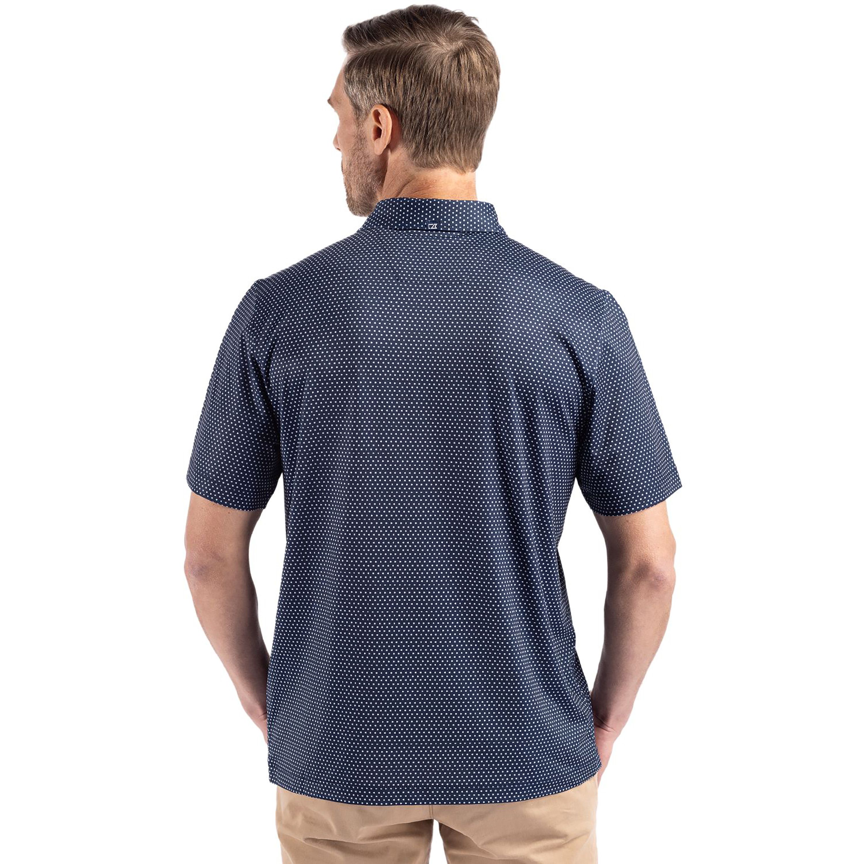 Cutter & Buck Pike Eco Shadow Check Print Recycled Mens Polo