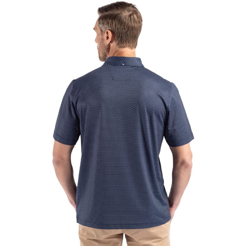 Cutter & Buck Pike Eco Shadow Check Print Recycled Mens Polo