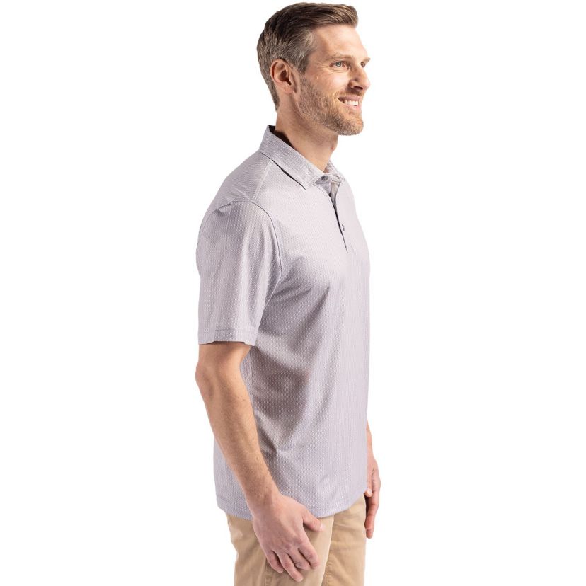 Cutter & Buck Pike Eco Shadow Check Print Recycled Mens Polo