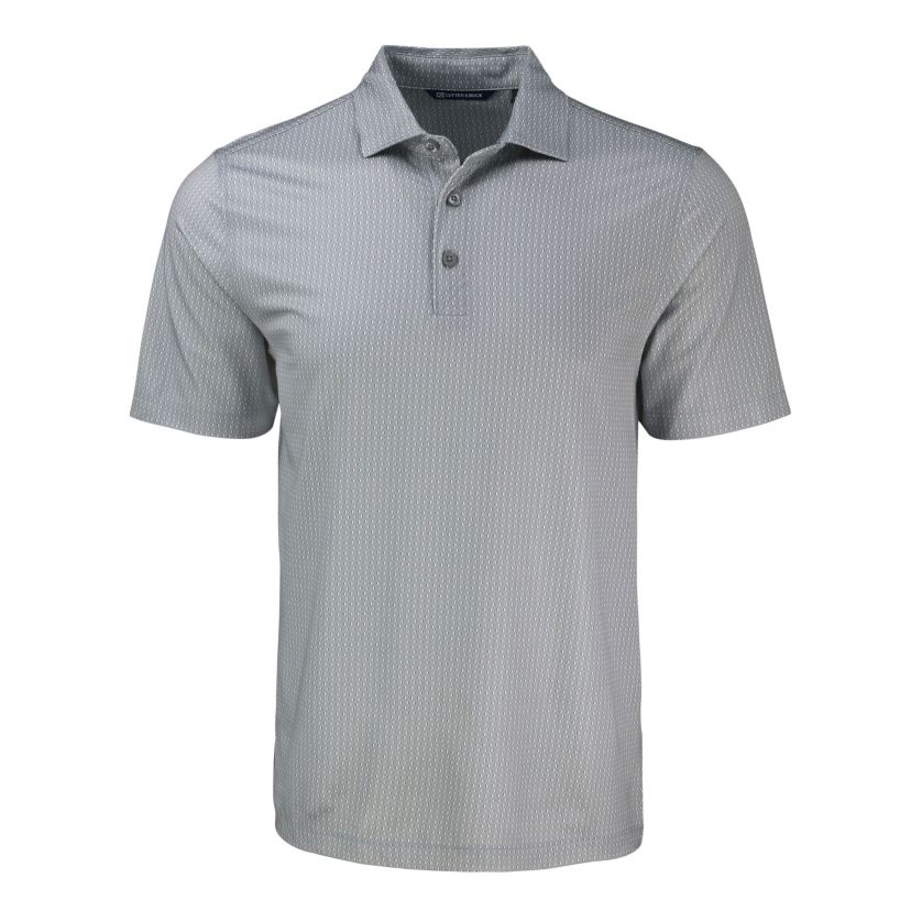Cutter & Buck Pike Eco Shadow Check Print Recycled Mens Polo