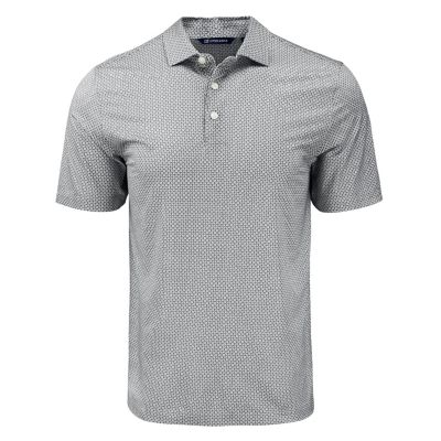 Cutter & Buck Pike Eco Diamond Dot Print Recycled Mens Polo, Black, 3XL Tall