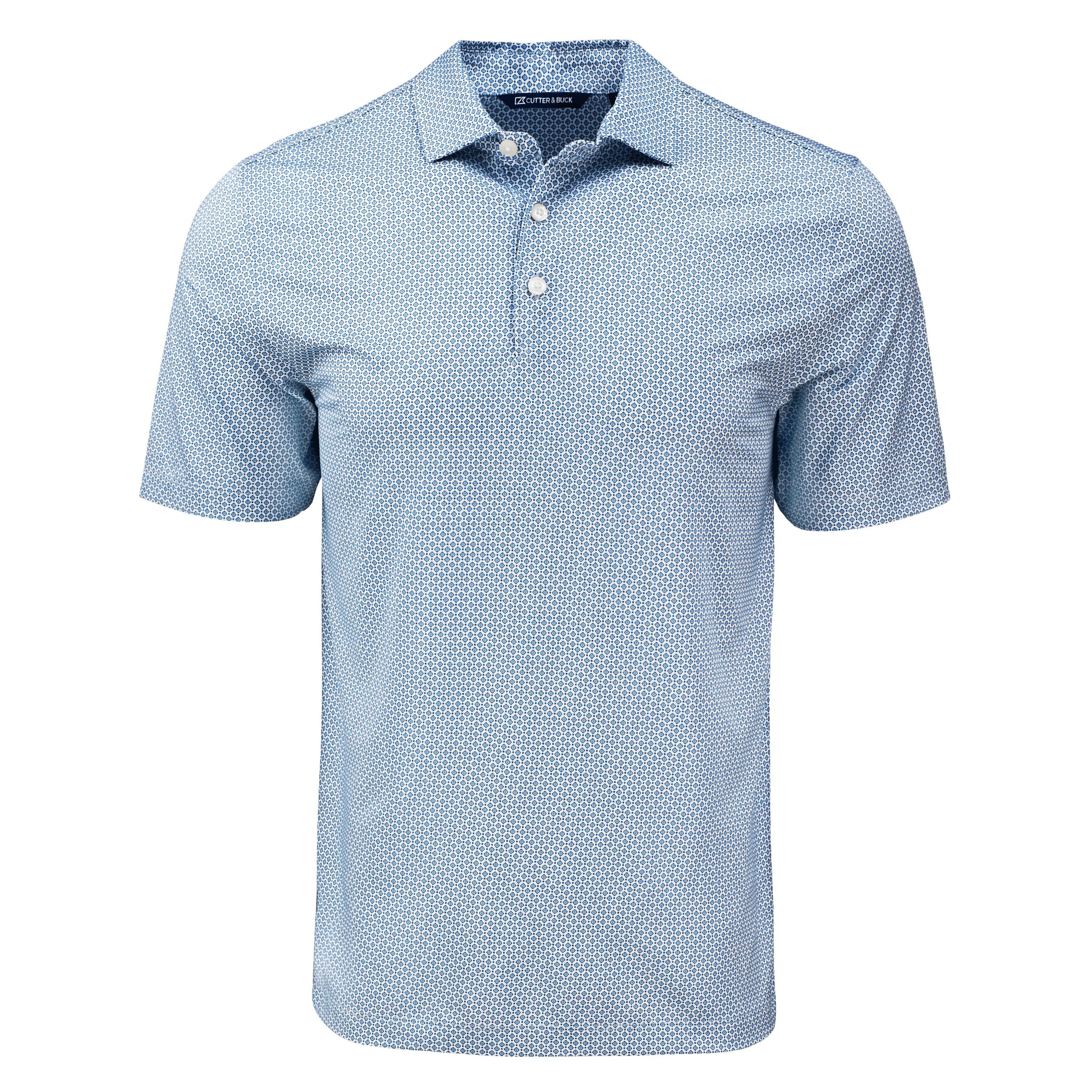 Cutter & Buck Pike Eco Diamond Dot Print Recycled Mens Polo