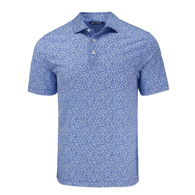 Cutter & Buck Pike Eco Flora Print Mens Polo