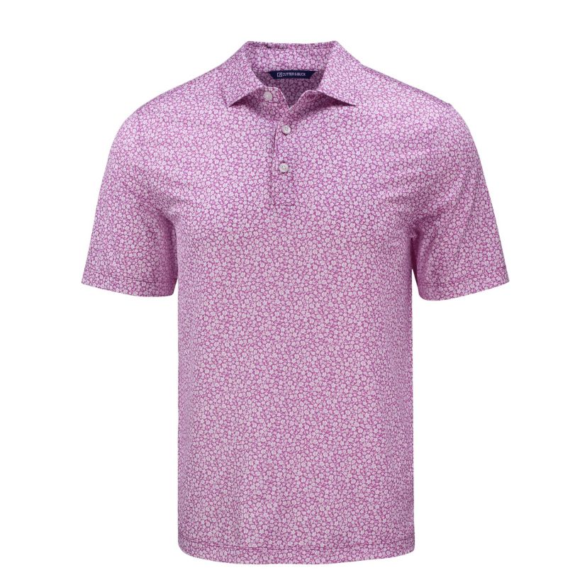 Cutter & Buck Pike Eco Flora Print Mens Polo