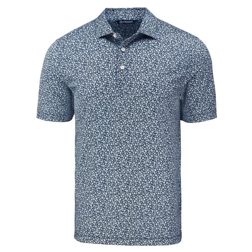 Cutter & Buck Pike Eco Flora Print Mens Polo