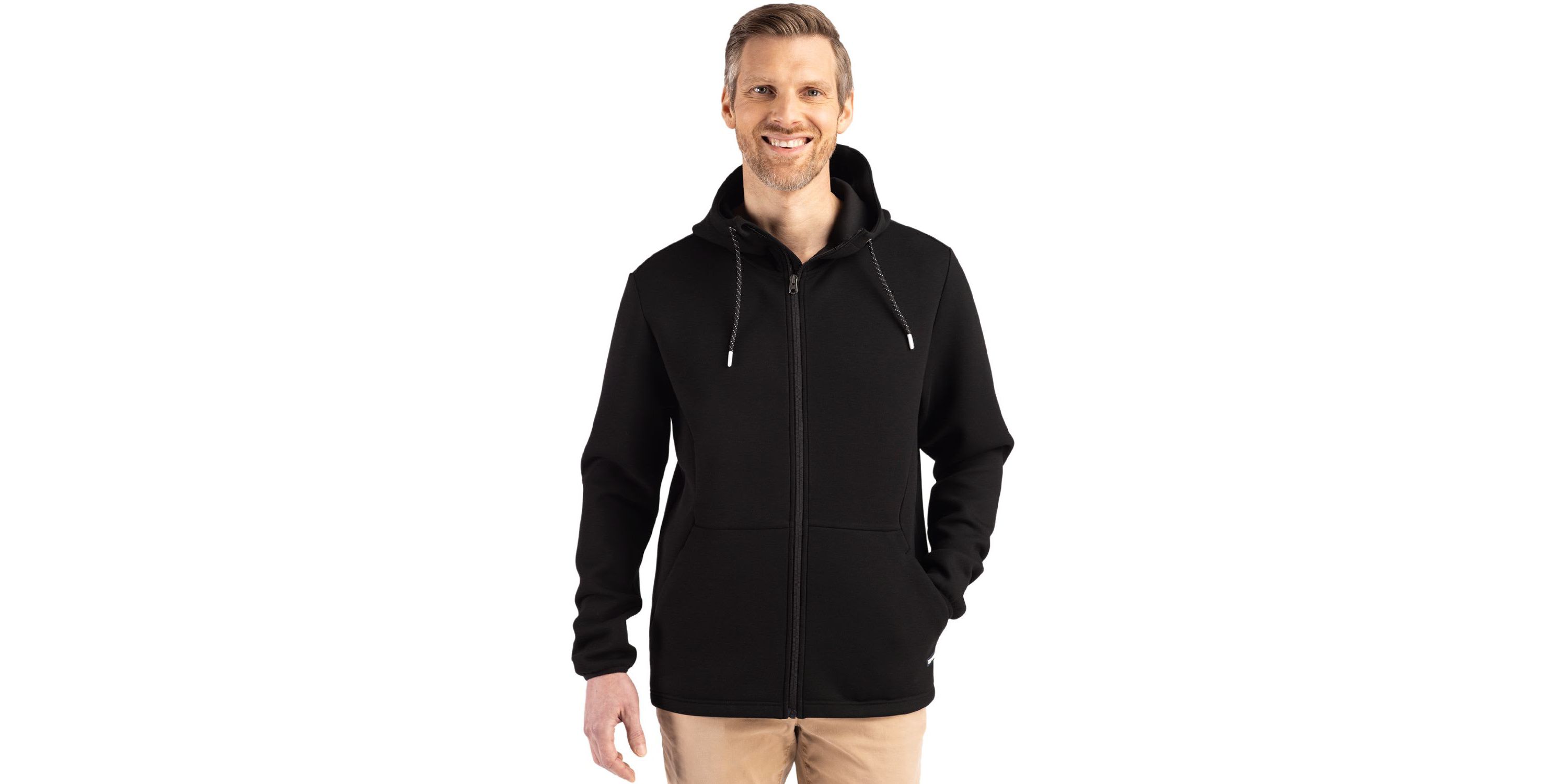 Cutter & Buck Roam Epic Comfort Recycled Mens Full Zip Hooded Jacket