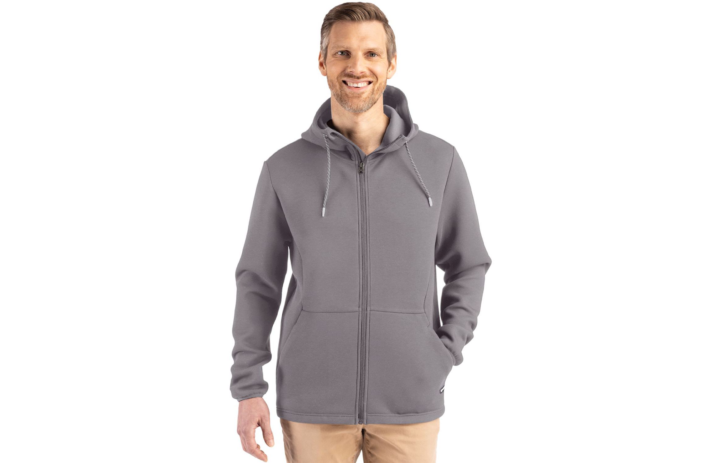 Cutter & Buck Roam Epic Comfort Recycled Mens Full Zip Hooded Jacket