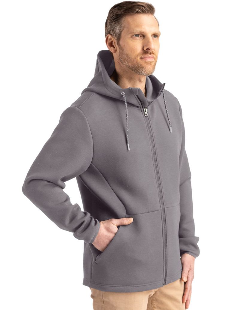 Cutter & Buck Roam Epic Comfort Recycled Mens Full Zip Hooded Jacket