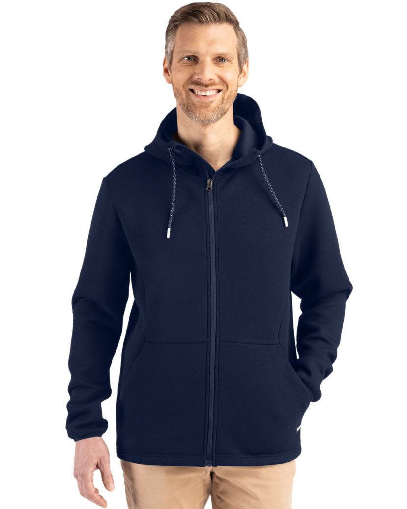 Cutter & Buck Roam Epic Comfort Recycled Mens Full Zip Hooded Jacket