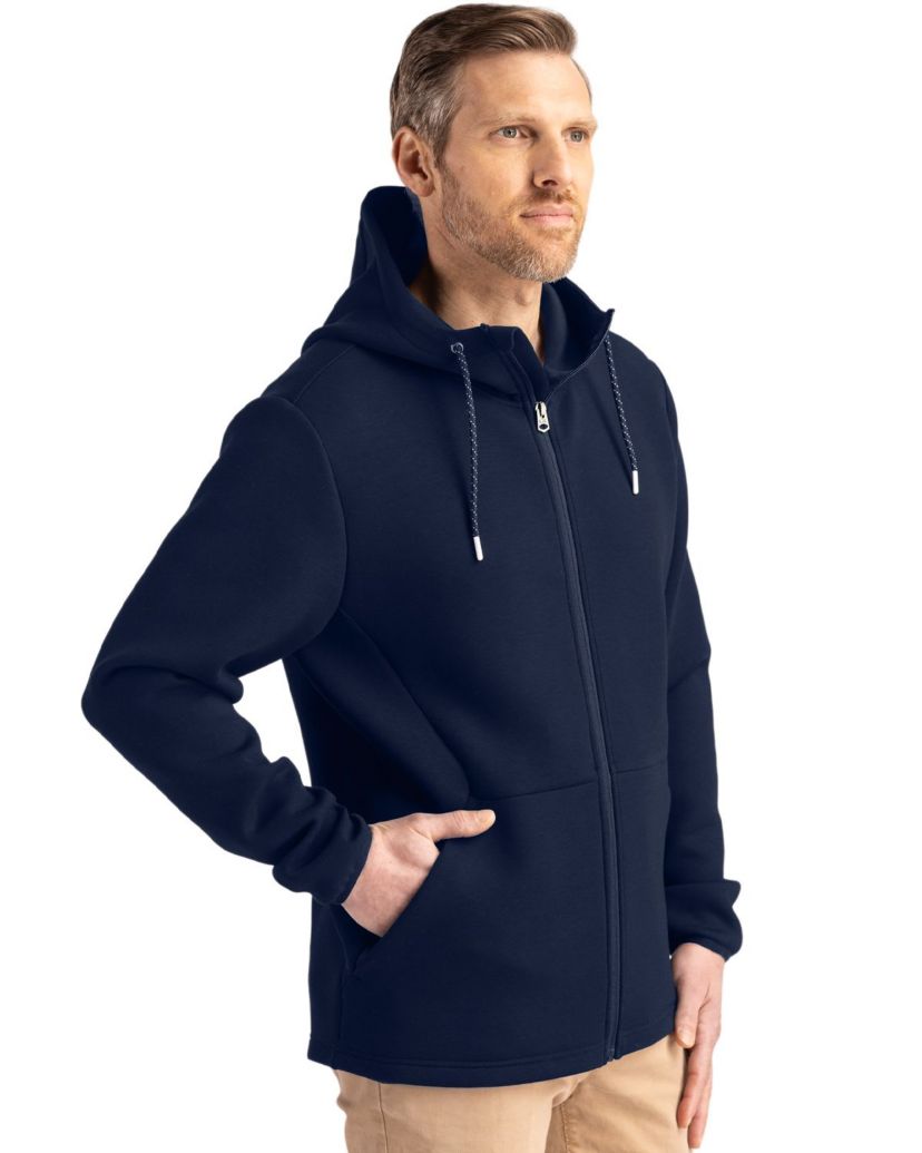 Cutter & Buck Roam Epic Comfort Recycled Mens Full Zip Hooded Jacket