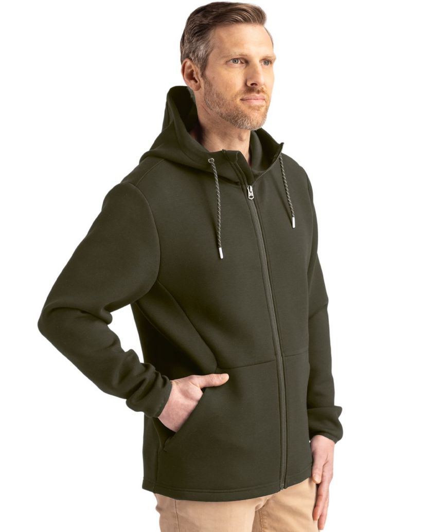 Cutter & Buck Roam Epic Comfort Recycled Mens Full Zip Hooded Jacket