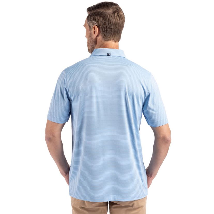 Cutter & Buck Forge Eco Fine Line Stripe Stretch  Recycled Mens Polo