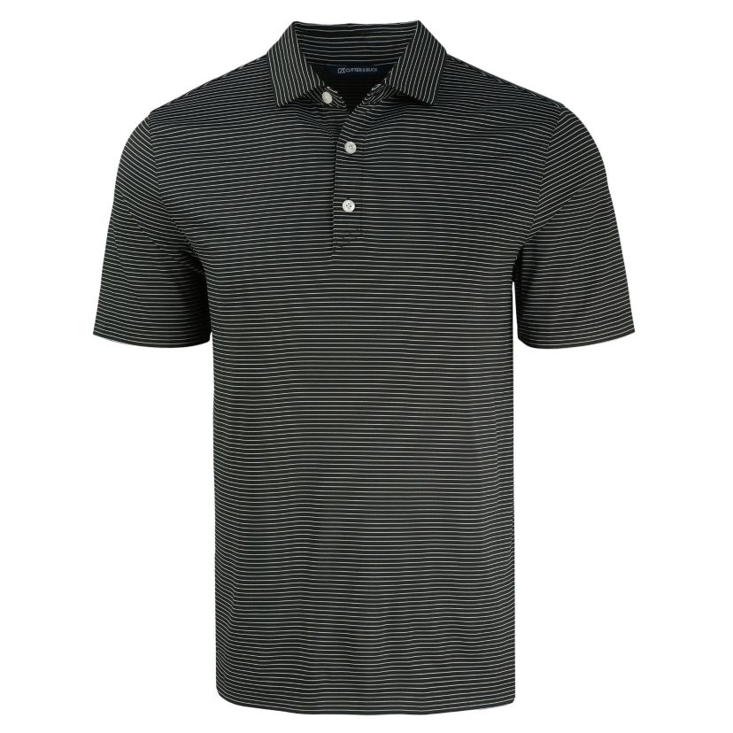 Cutter & Buck Forge Eco Fine Line Stripe Stretch  Recycled Mens Polo