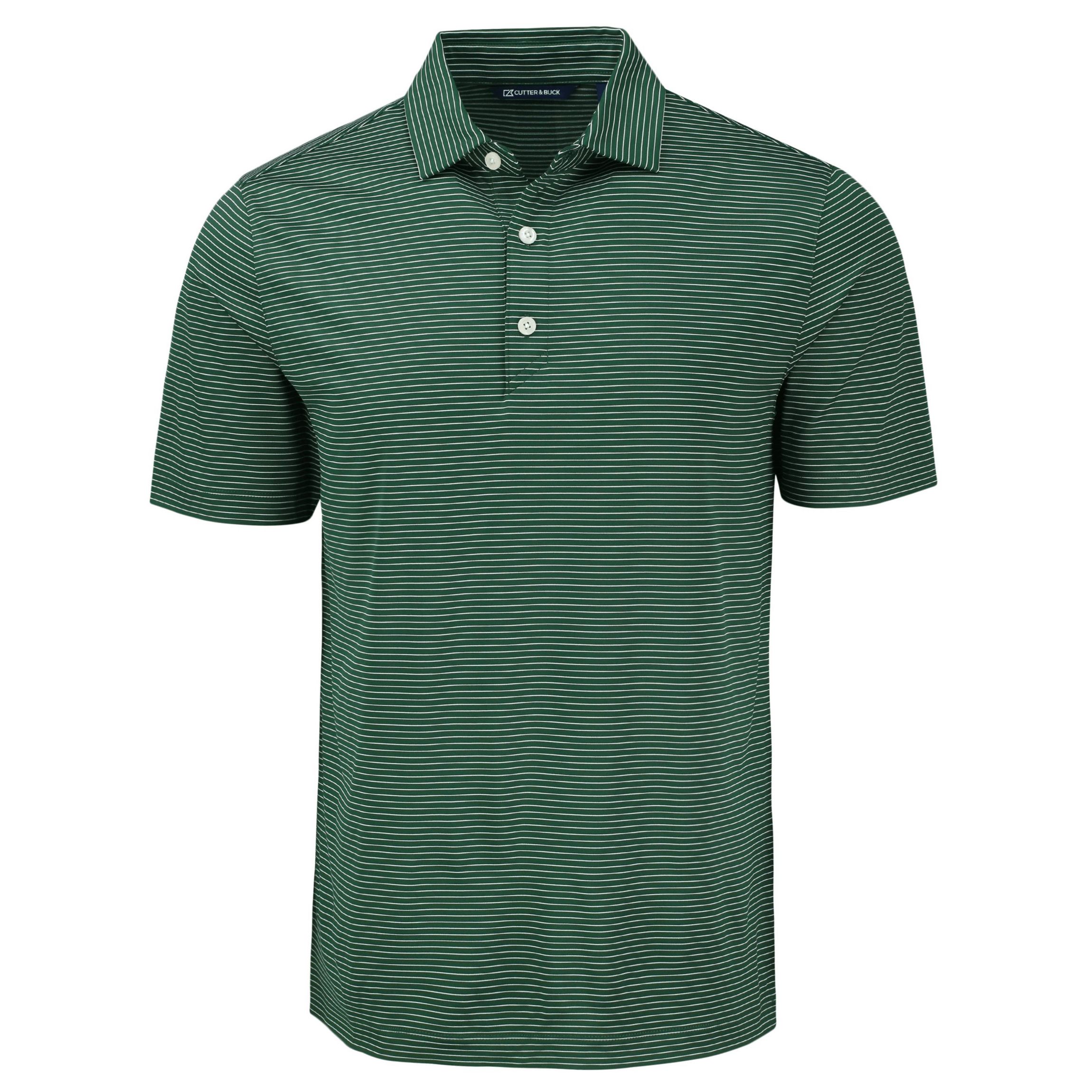 Cutter & Buck Forge Eco Fine Line Stripe Stretch  Recycled Mens Polo