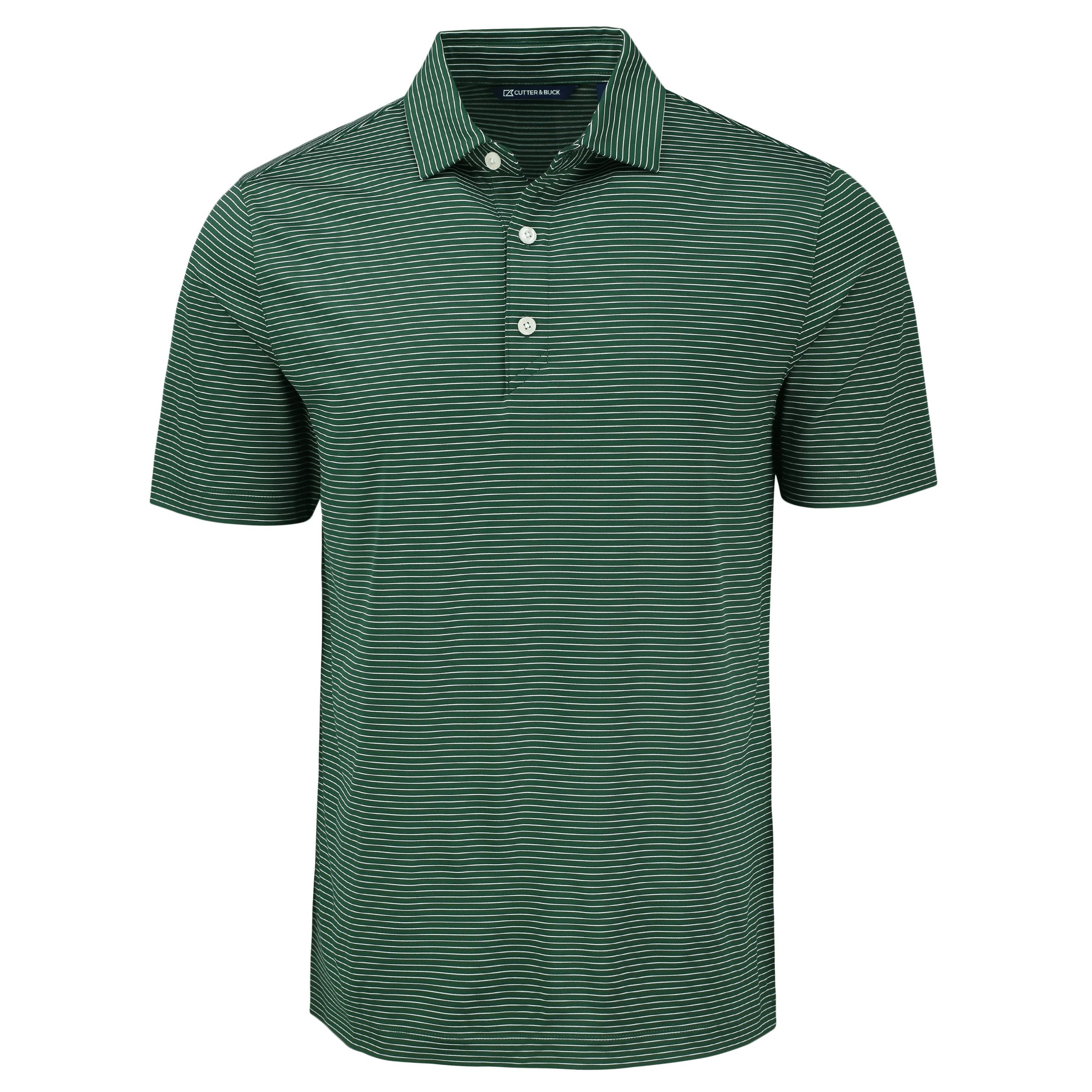 Cutter & Buck Forge Eco Fine Line Stripe Stretch  Recycled Mens Polo
