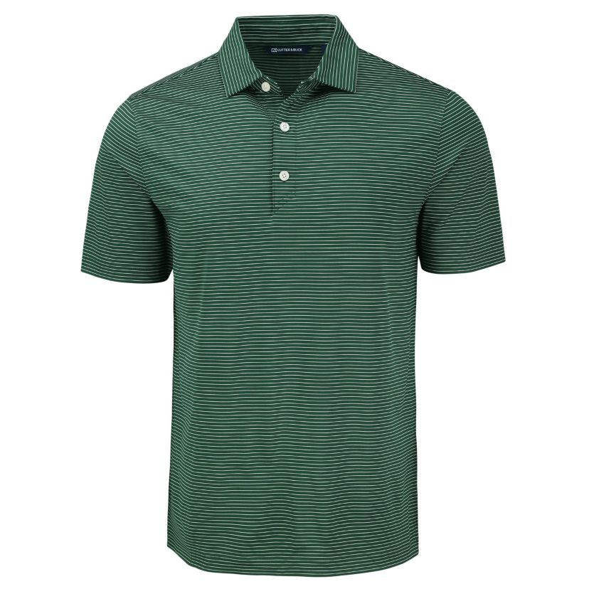 Cutter & Buck Forge Eco Fine Line Stripe Stretch  Recycled Mens Polo