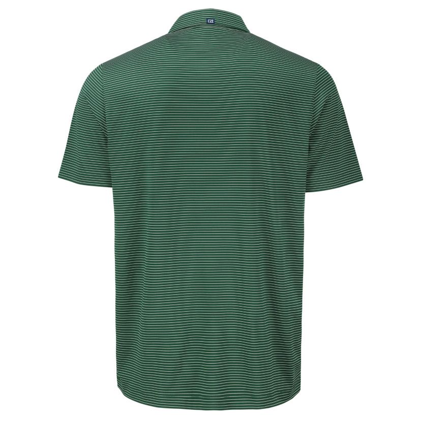 Cutter & Buck Forge Eco Fine Line Stripe Stretch  Recycled Mens Polo