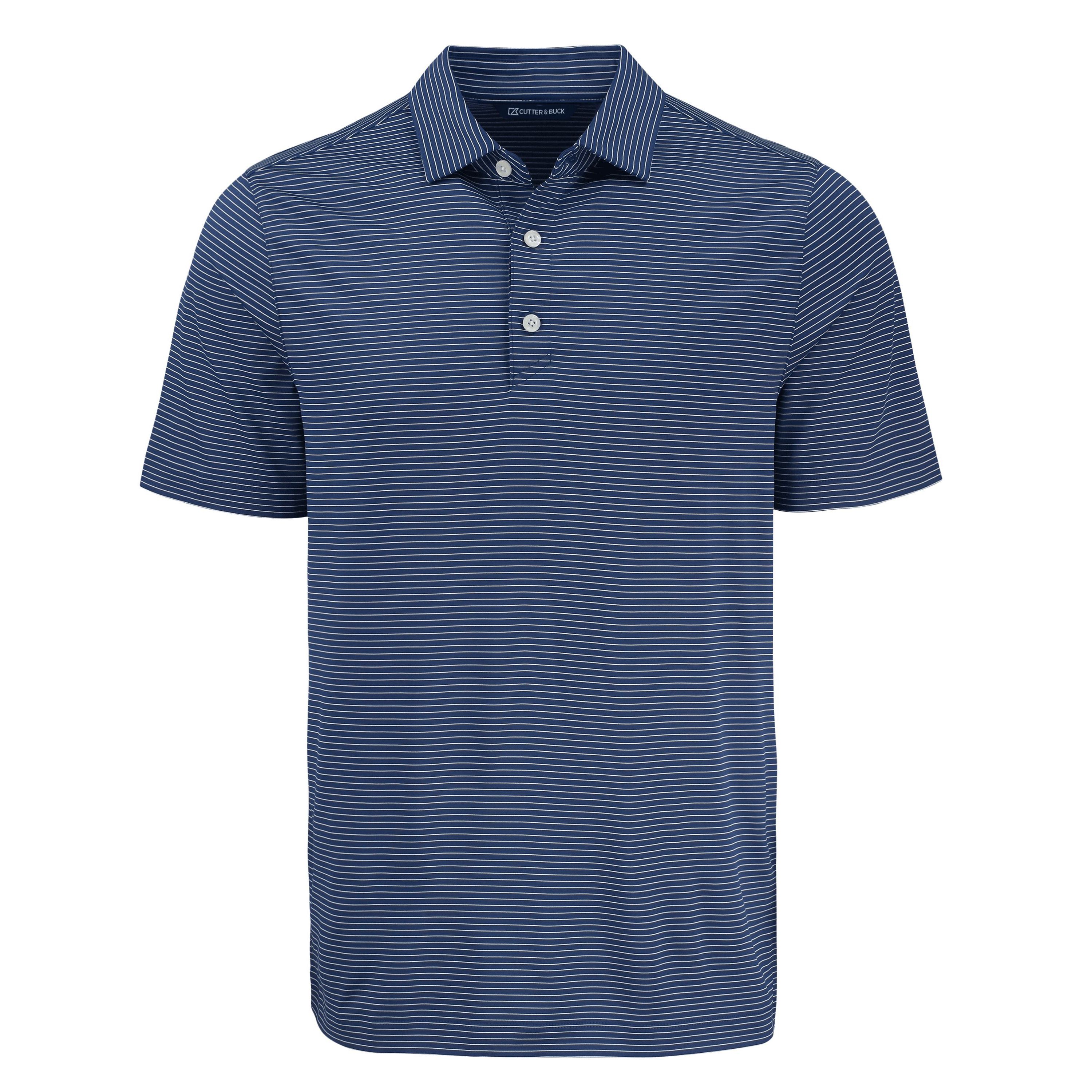 Cutter & Buck Forge Eco Fine Line Stripe Stretch  Recycled Mens Polo