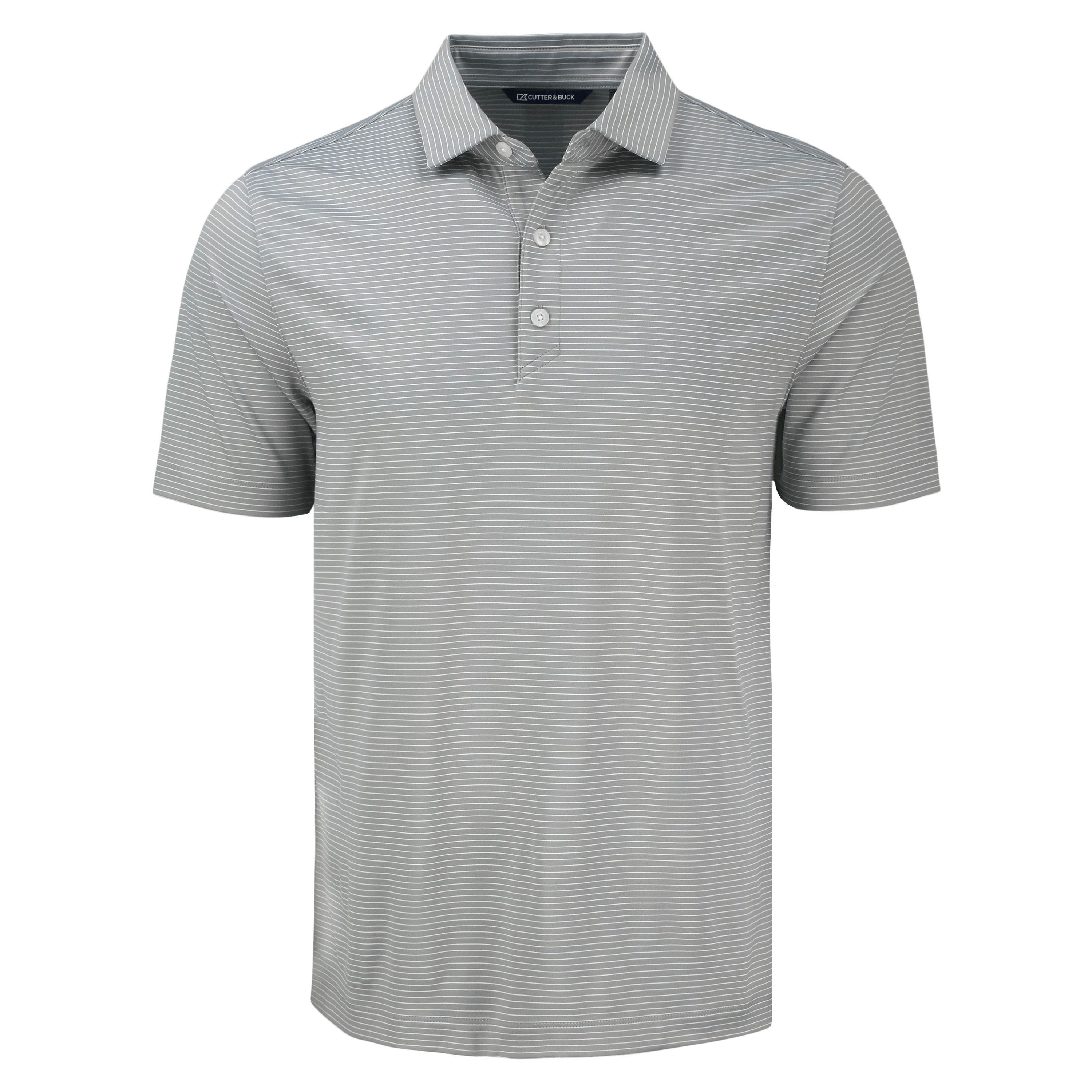 Cutter & Buck Forge Eco Fine Line Stripe Stretch  Recycled Mens Polo