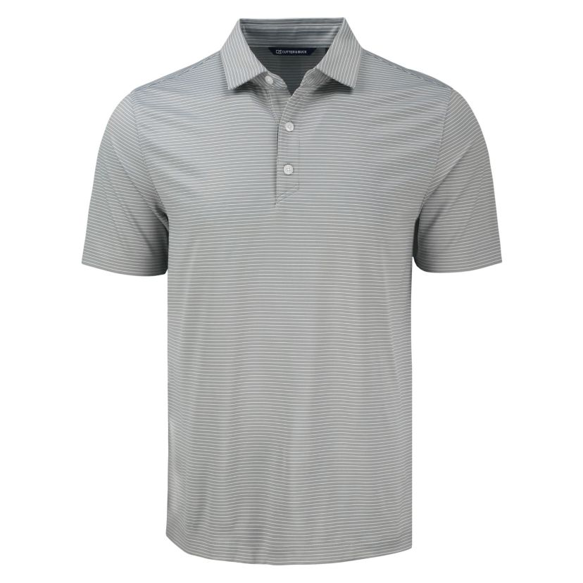Cutter & Buck Forge Eco Fine Line Stripe Stretch  Recycled Mens Polo
