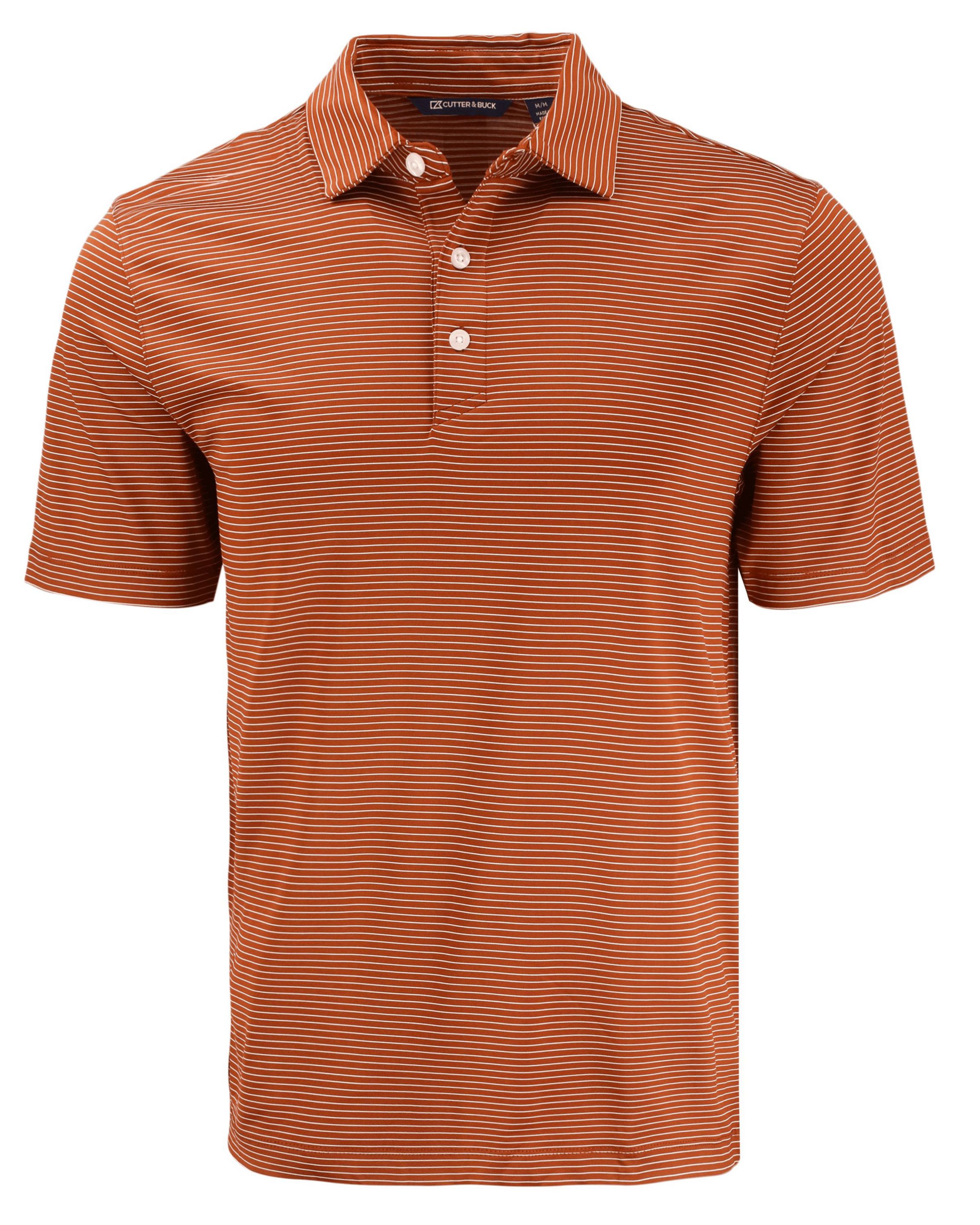 Big & Tall Cutter & Buck Forge Eco Fine Line Stripe Stretch  Recycled Mens Polo