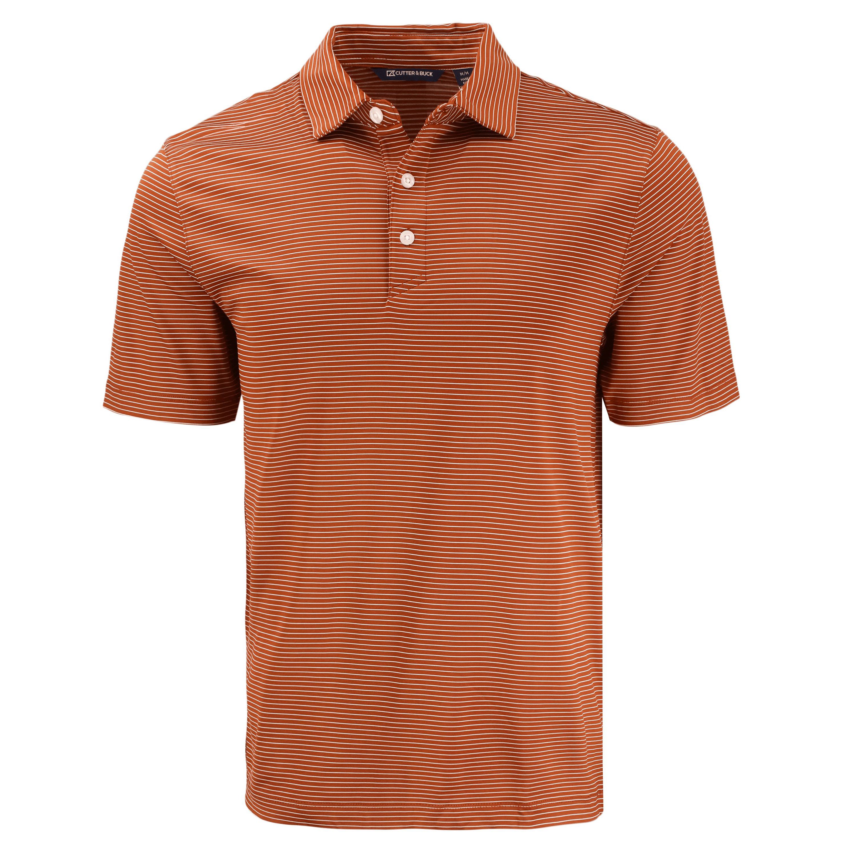 Big & Tall Cutter & Buck Forge Eco Fine Line Stripe Stretch  Recycled Mens Polo