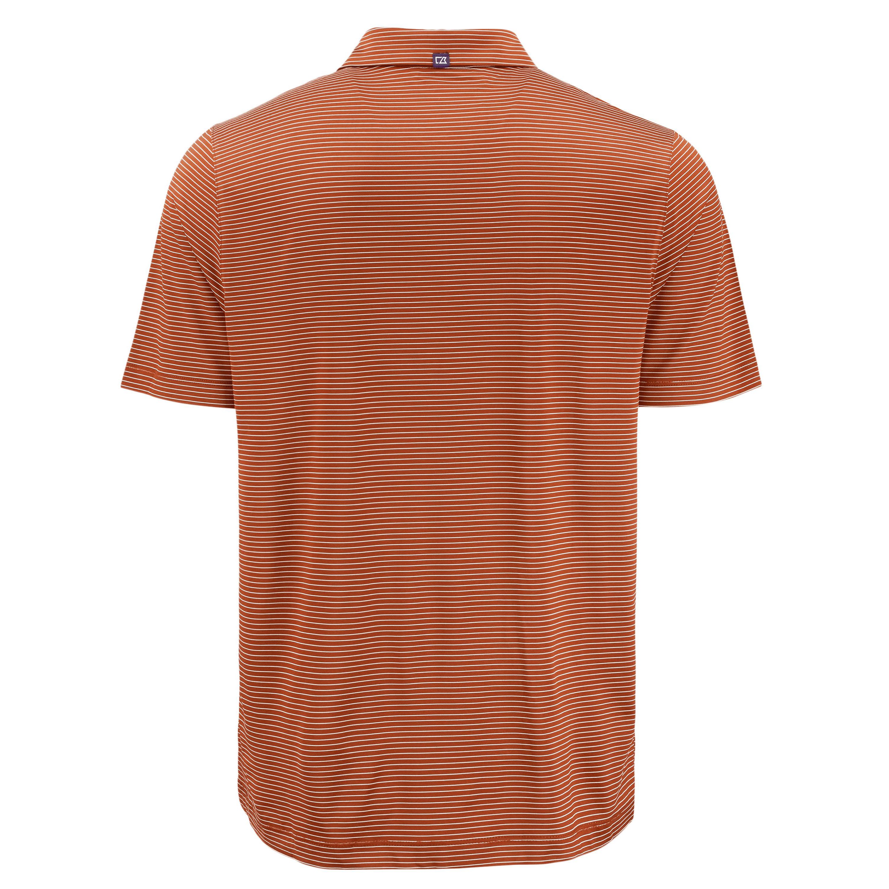 Big & Tall Cutter & Buck Forge Eco Fine Line Stripe Stretch  Recycled Mens Polo
