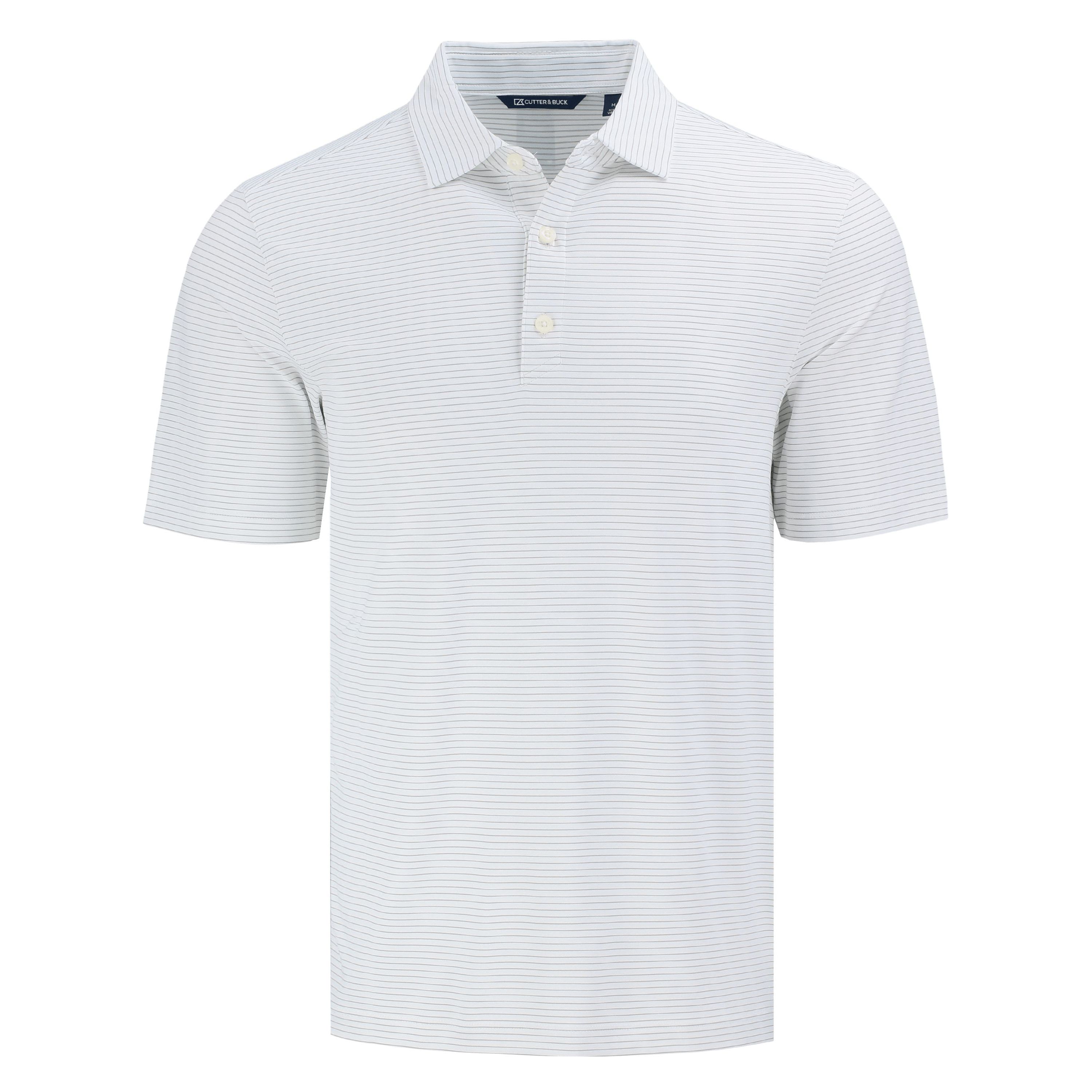 Cutter & Buck Forge Eco Fine Line Stripe Stretch  Recycled Mens Polo