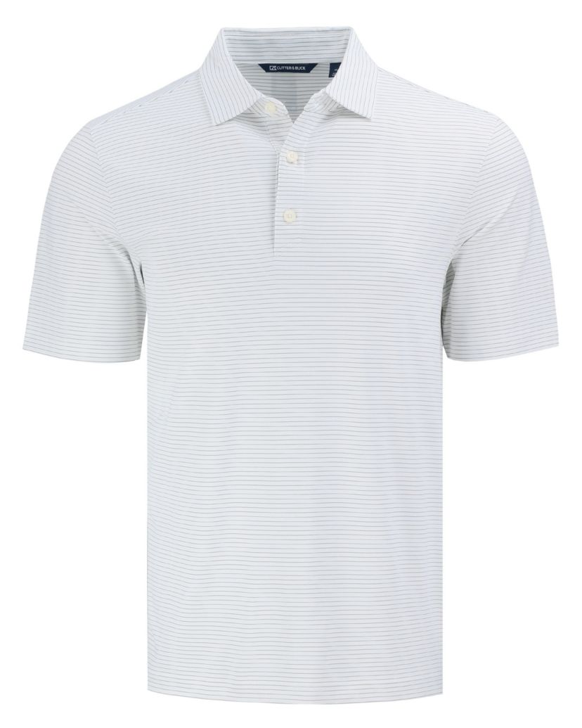 Cutter & Buck Forge Eco Fine Line Stripe Stretch  Recycled Mens Polo