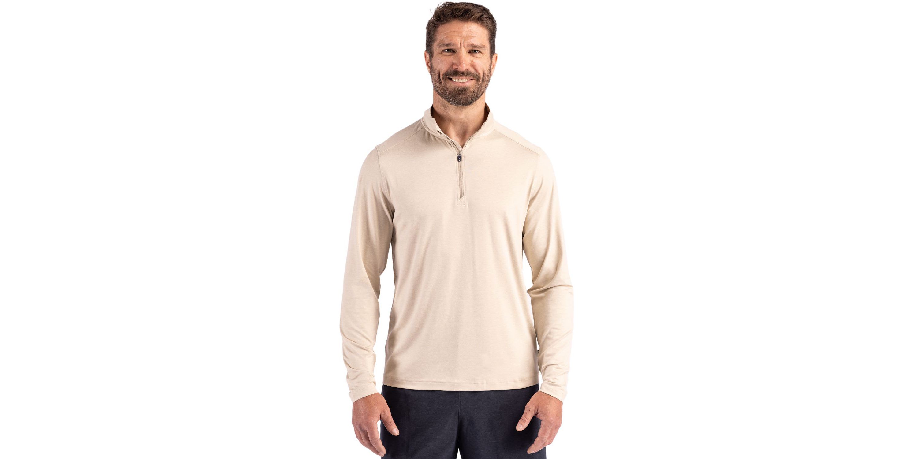 Cutter & Buck Coastline Epic Comfort Recycled Mens Quarter Zip