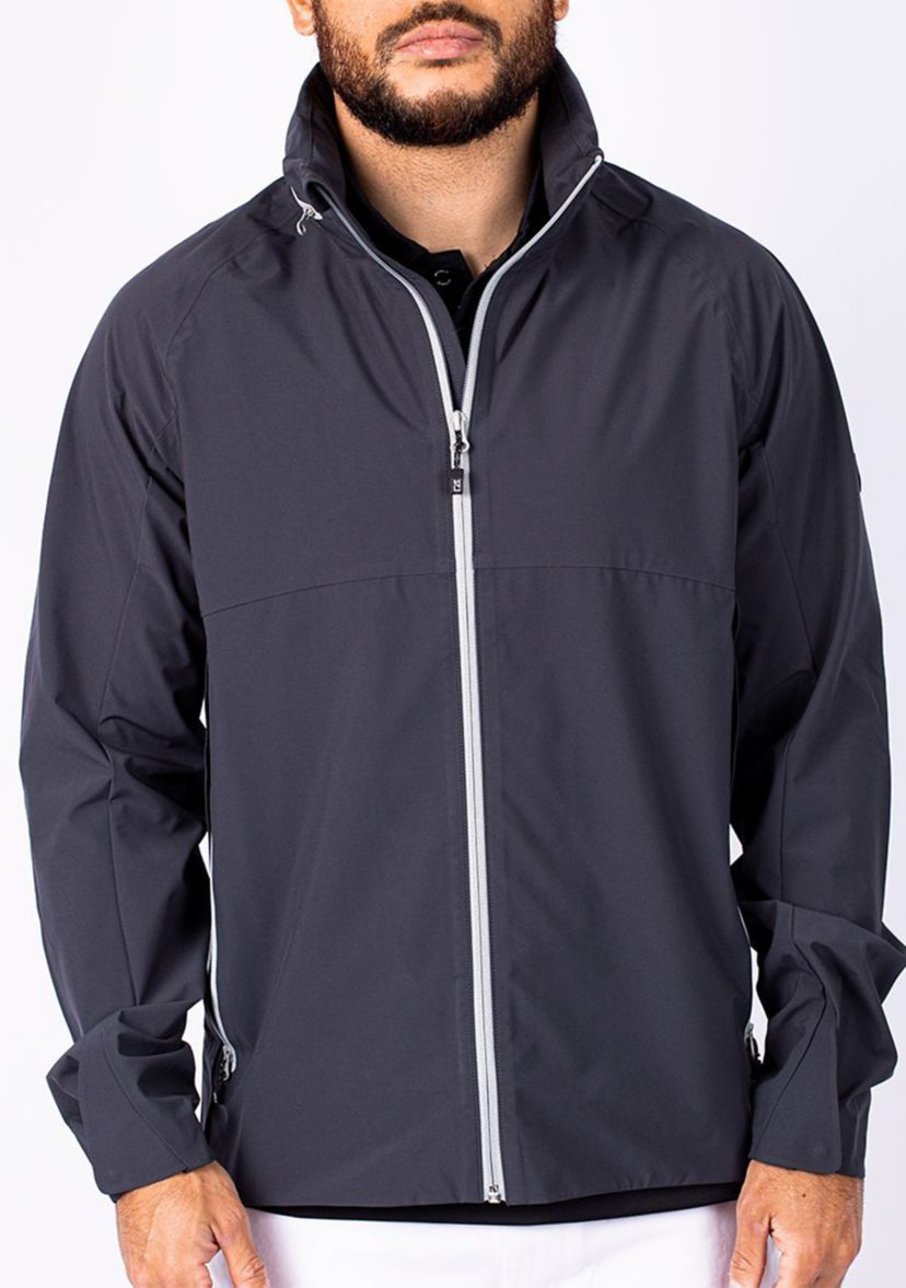 Vapor Water Repellent Stretch Mens Full Zip Rain Jacket