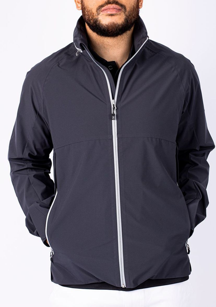 Vapor Water Repellent Stretch Mens Full Zip Rain Jacket