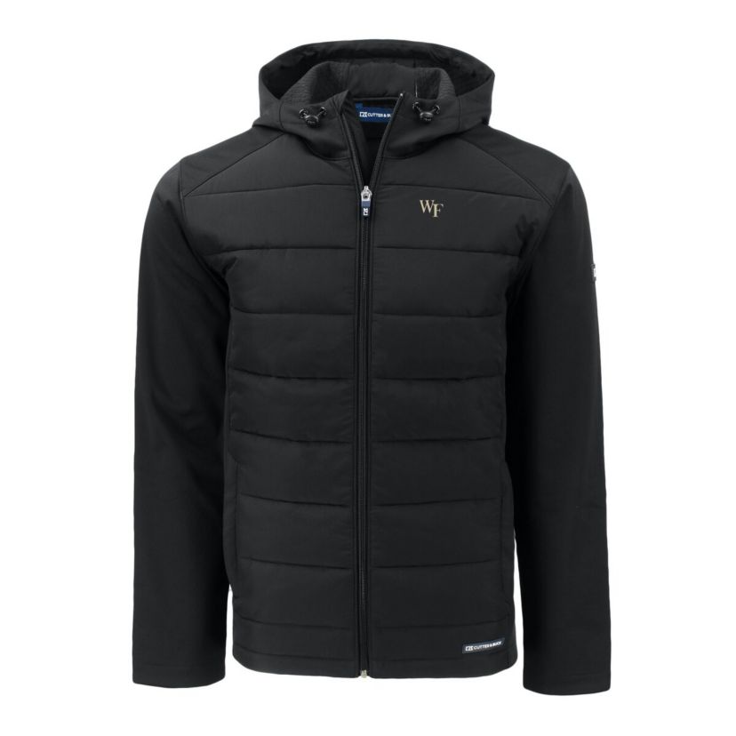 NCAA Wake Forest Demon Deacons Evoke Hybrid Eco Softshell Recycled Full-Zip Hoodie