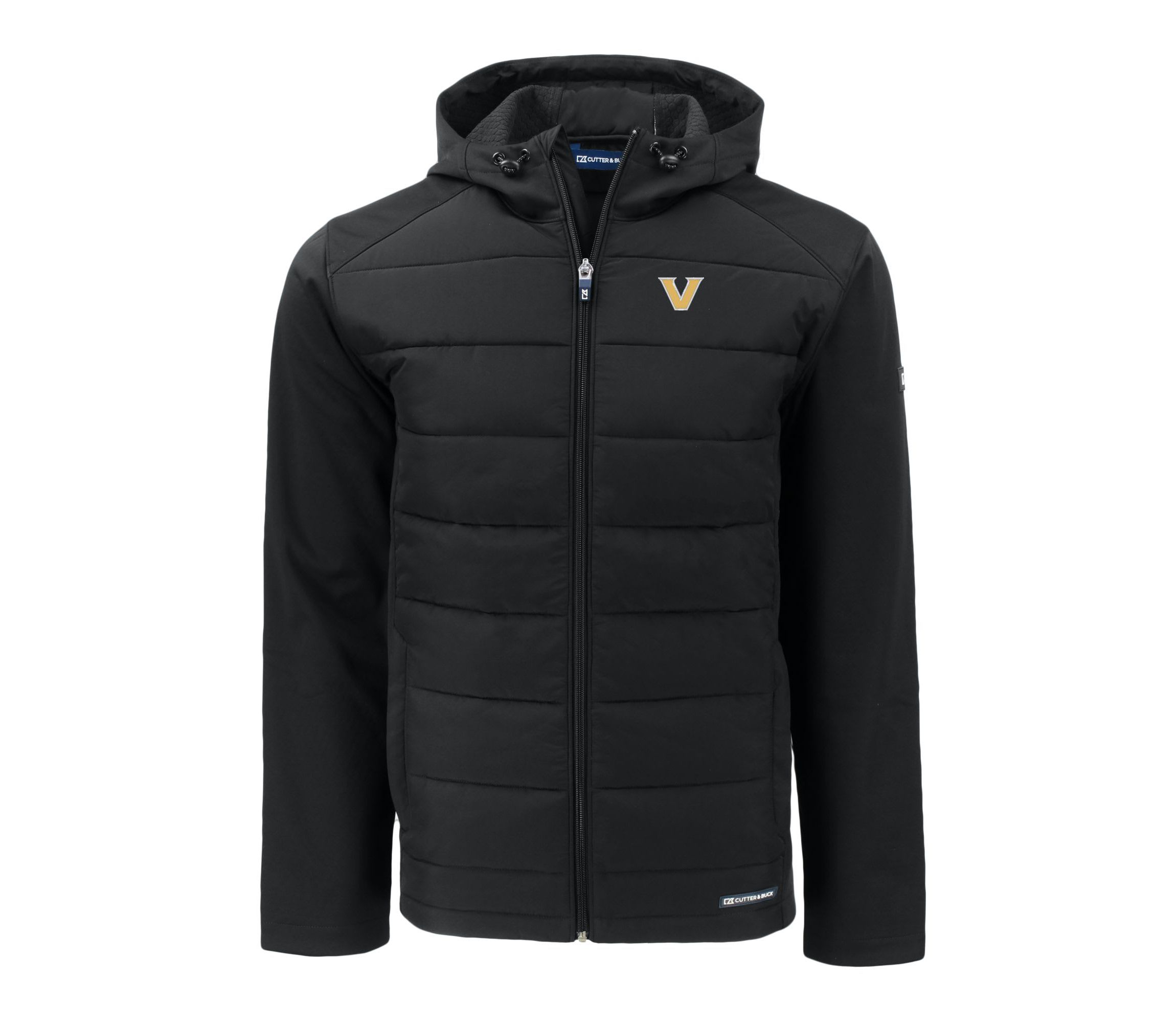 NCAA Vanderbilt Commodores Evoke Hybrid Eco Softshell Recycled Full-Zip Hoodie