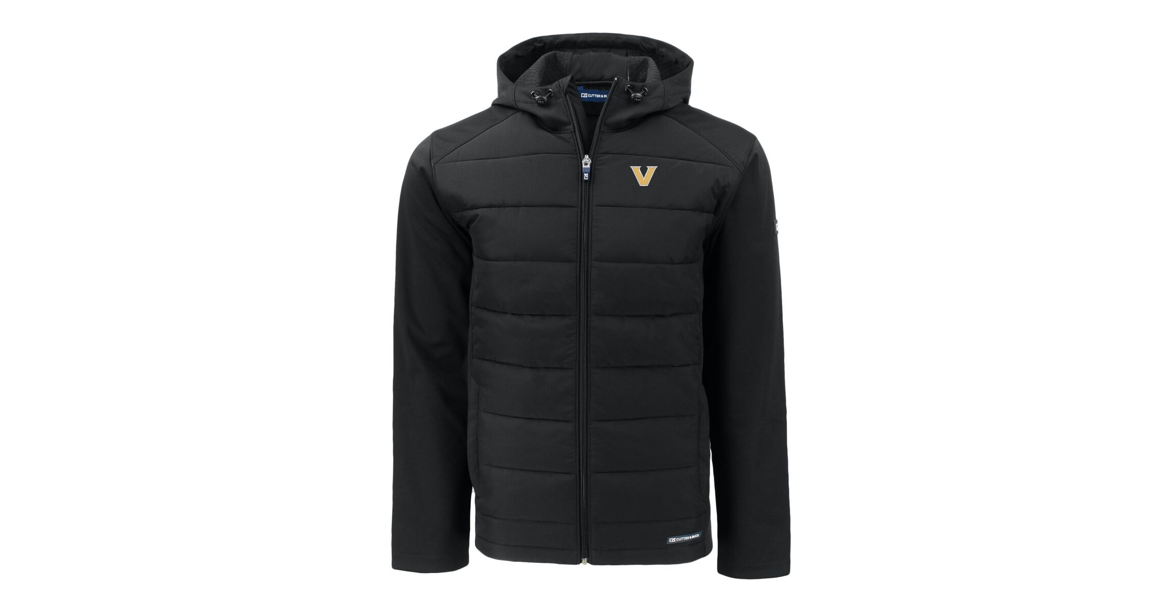 NCAA Vanderbilt Commodores Evoke Hybrid Eco Softshell Recycled Full-Zip Hoodie