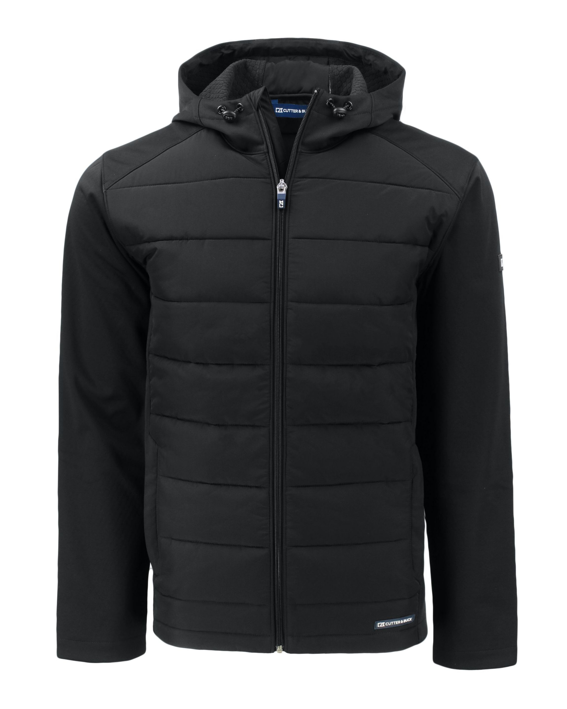 Cutter & Buck Evoke Hybrid Eco Softshell Recycled Full Zip Mens Hooded Jacket