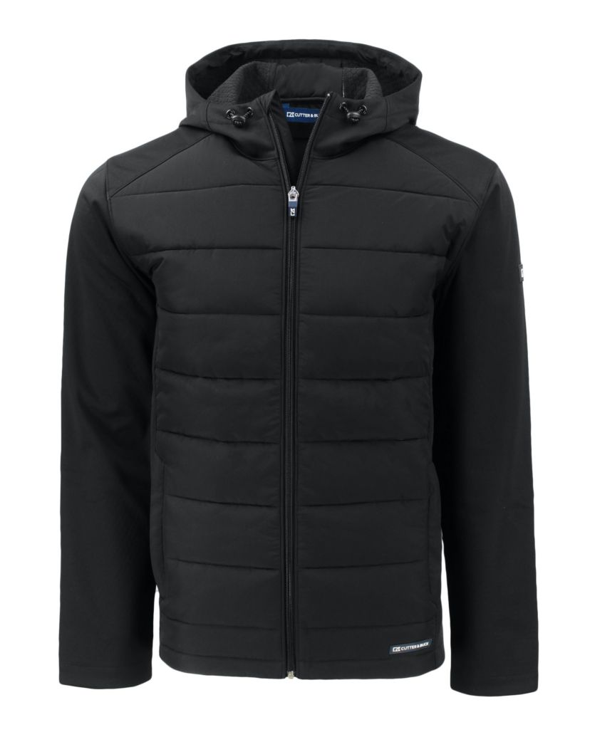 Cutter & Buck Evoke Hybrid Eco Softshell Recycled Full Zip Mens Hooded Jacket
