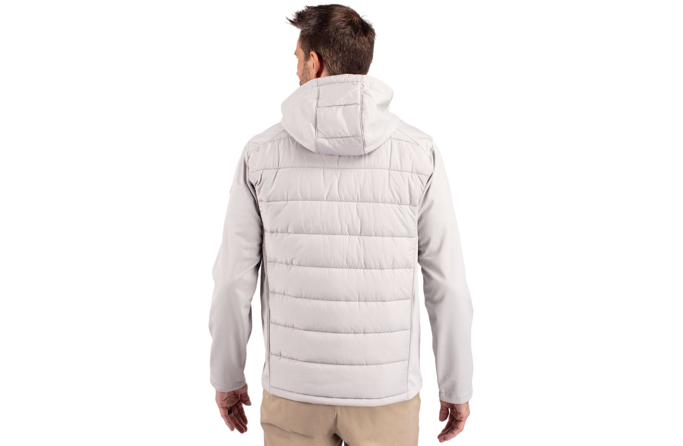 Cutter & Buck Evoke Hybrid Eco Softshell Recycled Full Zip Mens Hooded Jacket