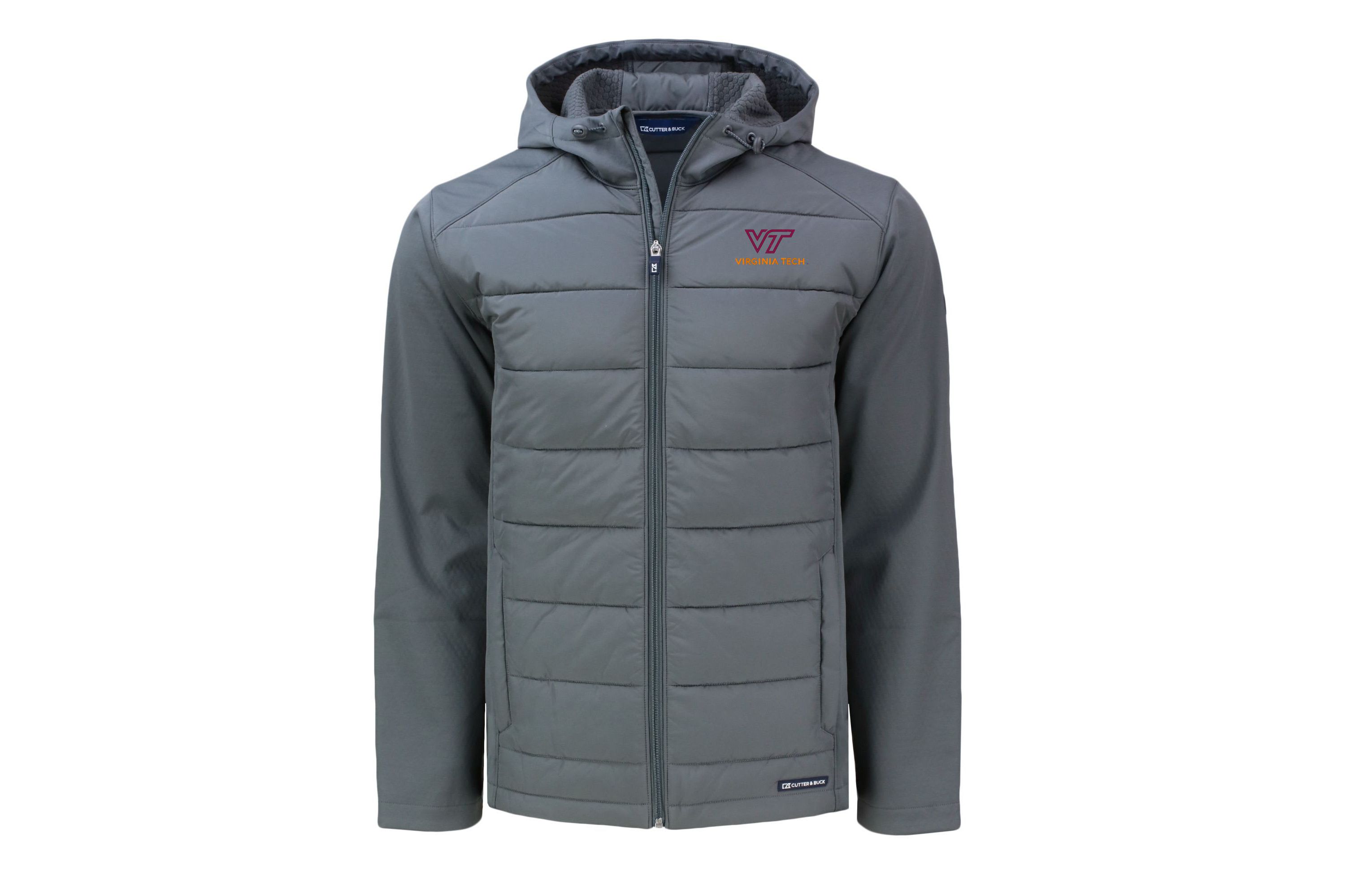 NCAA Virginia Tech Hokies Evoke Hybrid Eco Softshell Recycled Full-Zip Hoodie